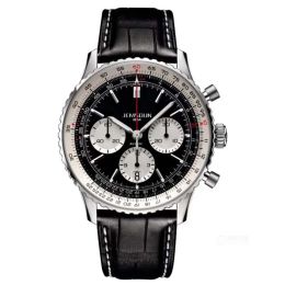 2023 Mens Multi-functional chronograph quartz Mechanical Watch 50mm Leather Strap Blue Black Sapphire WristWatches Super luminou