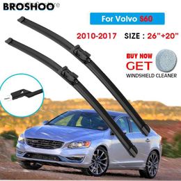 Windshield Wipers Car Wiper Blade For Volvo S60 26"+20" 2010-2017 Auto Windscreen Windshield Wipers Blades Window Wash Fit Push Button Arm Q231107