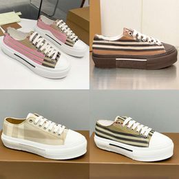 New Product 2024 Designer Sneakers Print Cheque Trainer Men Casual Shoes Platform Trainers Striped Sneaker Printed Lettering Plaid Vintage Shoe With Box NO288