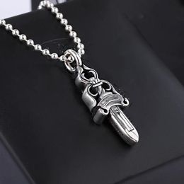 Top Quality Pendant Necklaces Vintage 925 Sterling Sliver Women Men Skeleton Necklace Chain Pendant Choker Luxury designer Jewelry chromely heartsly necklace