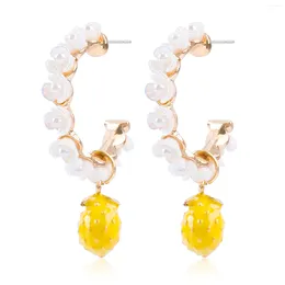 Dangle Earrings Chicgrowth Lemon Earring For Women Hoop Temperament Women's Accessories Trendy Jewellery Wholesale