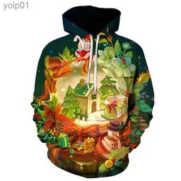 Men's Hoodies Sweatshirts Merry Christmas 3D Printed Hoodies Men Women Streetwear Oversized Sweatshirts Santa Claus Hoodie Happy Year Boys Girls Tops CoatL231107