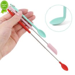 New Mini Silicone Telescopic Spatula Multipurpose Double Headed Portable Cream Cake Scraper Kitchen Baking Tool Salad Dressing