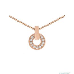 Necklaces Bulgaris Designer Luxury Fashion Women Seiko High Edition S925 Silver Treasure Family Copper Roman Coin Pendant 18k Rose Gold Necklace