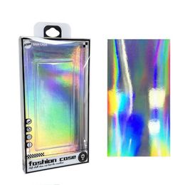 Holographic PET plastic Box Retail Packaging Package for iPhone 15 14 13 Pro Samsung Mobile Phone Case Cover Large Size