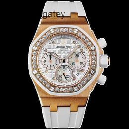 Ap Swiss Luxury Wrist Watches Royal Ap Oak Offshore Series 18k Rose Gold Inlaid Diamond Automatic Machinery 26048ok.zz.d010ca.01 1632