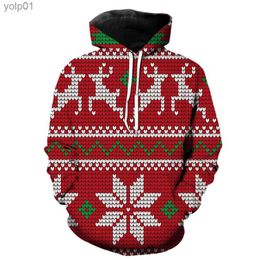 Men's Hoodies Sweatshirts Santa Claus Christmas Tree Men's Hoodies 3D Printed Casual Pullover 2022 Hot Sale Funny Oversized Hip Hop Streetwear Cool SpringL231107