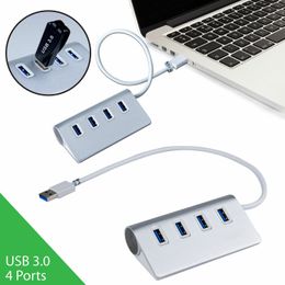 4 Port USB 3.0 Premium Aluminium USB Hub لـ IMAC MacBook Mac Mini PC Laptop 5GBP