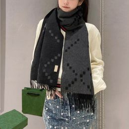 Reversible Letter Scarf Designer Scarves For Women Men Winter Pashmina With Tassels Warm Daughter Gift