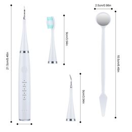 Electric tooth cleaner 6-in-1 electric toothbrush set portable calculus removal teeth cleaning and beauty instrument wholesale