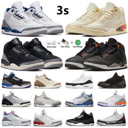 Jumpman 3 3s Mens Basketball Shoes Fear Off Noir Palomino Medellin Sunset UNC Black Cat Midnight Navy Pine Green Cardinal Red Men Women Trainers Sports Sneakers