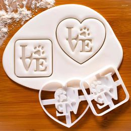 Baking Moulds I Love You Gesture Cookie Mould Food Grade Plastic Cutter Tool Valentine's Day Stamp Fondant