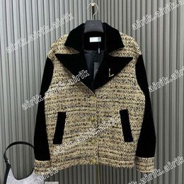 High Definition Modern Casual Loose Silhouette Baseball Coat Female Designer New Autumn And Winter Tweed Large Lapel Top Coat Luxury Brand Hardware Logo Jacket