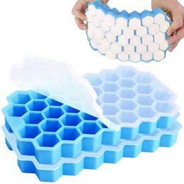 Ice Cream Tools Cube Maker Silicones Mould Honeycomb Tray Magnum Silicone Mould Forms Food Grade for Whiskey Cocktail 230406