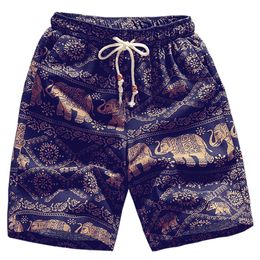 Men s Shorts 15 Color Casual Beach Floral Summer Fashion Straight Cotton Linen Bermuda Hawaiian Short Pants Male Brand 230407