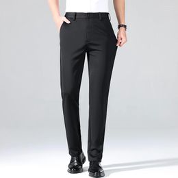 Men's Pants 2023 Spring And Autumn Dress Casual Thin Style Men's Elastic Slim Straight Business Suit Men 29-40