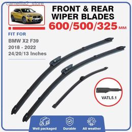 Windshield Wipers Front Rear Wiper Blades For BMW X2 F39 2018 2019 2020 2021 2022 M Sport Accessories Window Windscreen Windshield Refill M35i Q231107