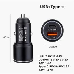 QC car charger PD super fast charging multi-function Android data cable Type-C interface car universal