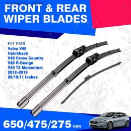 Windshield Wipers LHD / RHD Front Rear Windshield Windscreen Wiper Blades Set For Volvo V40 2012 2013 2014 2015 2016 2017 R Design Cross Country Q231107