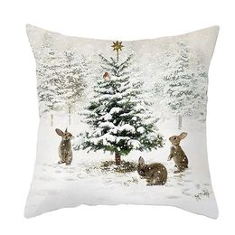 Other Event Party Supplies Christmas Elk Tree Cushion Cover Merry Decorations For Home Xmas Navidad Natal Gifts Cristmas Ornament Year 230406