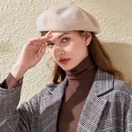 Berets Winter Autumn Wool Artist French Beret Women Painter Hat Girls Female Warm Walking Cap