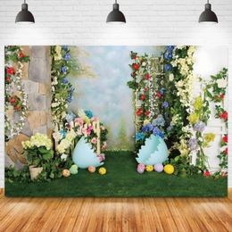 Party Decoration Easter Backdrop Pography Spring Egg Flower Scene Baby Portrait Pocall Background Po Studio