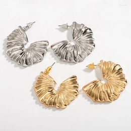 Stud Earrings Classic Ginkgo Leaf Simplicity Irregular Gold Color For Women Piercing Exquisite Fashion Jewelry Girl Gift