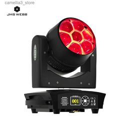 Moving Head Lights JMS WEBB LED Zoom Wash 7x40W RGBW Moving Head Lighting RDM Colour Mixing For DJ Disco Wedding Concert Stage Light Q231107