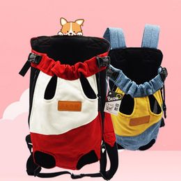 Cat Carriers Canvas Cotton Pet Carrier Breathable Dog Outdoor Travel Handbag Mesh Backpack Products Portable Shoulder Front Bags