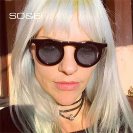 Sunglasses SO EI Vintage Round Men Sunglasses Brand Designer Jelly Color Frame Eyewear Women Fashion Outdoor Shade Sun Glasses Oculos UV400 P230406