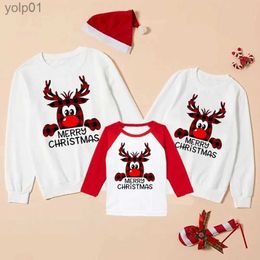 Men's Hoodies Sweatshirts Family Christmas Sweatshirts Father Mother Daughter Son Matching Outfits Hoodies New Year Kids T Shirt Tops Mommy and Me ClothesL231107