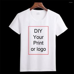 Herren-T-Shirts DIY Ihr eigenes Design Markenlogo/Bild Benutzerdefinierte Männer und Frauen Baumwoll-T-Shirt Kurzarm Casual Tops Tee Drop