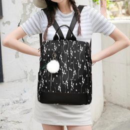 School Bags Backpack Female Teenage Girls Prints Women Backpacks Flower Print Ladies Casual Bag