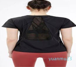 Fitness Women Yoga Running Top Quick Dry Short Sleeve Tshirts Mesh Workout Sport Compression Tights Gym Clothes