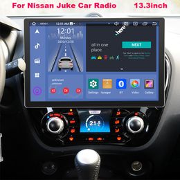 256G 13.3inch 2din Stereo Car dvd Radio for Nissan Juke Android Auto Car Multimedia Player GPS Navigation Head Unit Wifi Carplay