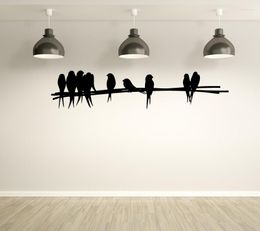 Wall Stickers Birds On Line Stickers! Home Transfer Graphic Decal Decor Stencils