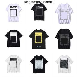 Mens Designer T Shirt white Shirts Men Fashion Sweat Clothing 100% Pure Cotton Tops T-Shirt Guys Art Off Black Tee S - XL 76MI