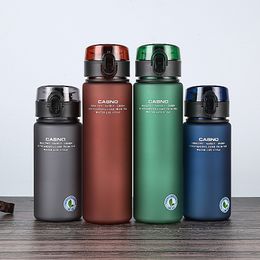 Water Bottles Brand BPA Free Leak Proof Sports Bottle High Quality Tour Hiking Portable My Favorite Drink 400ml 560ml 230406