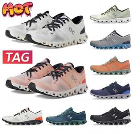 on cloud shoe Running mens Shoes on running cloud x 3 black white ash orange Aloe Storm Blue rust red rose sand midnight heron fawn magnet Fashion