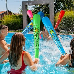 PVC şişme beyzbol sopası çocukların renkli şişirilebilir yarasa tezahürat çubuğu şişme havuzları oyuncak beyaz mavi yeşil kırmızı beyzbol yarasası p133