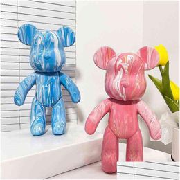 Blocks Diy Fluid Bear Scpture Handmade Iti Bearbrick Statue Manual Parent-Child Toys Painting Violent T220730 Drop Delivery Gifts Mo Dhbqx