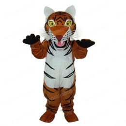 High quality Brown Tiger Mascot Costume Carnival Unisex Outfit Adults Size Christmas Birthday Party Outdoor Dress Up Promotional Props