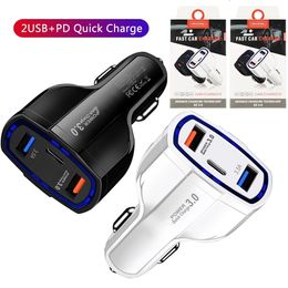 Universal Fast Quick USB C PD Car Charger 35W 7A Type c vehicle Auto Power Adapter Chargers For IPhone 12 13 14 15 pro max Samsung htc Android phone gps pc