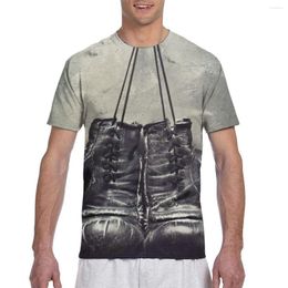 Men's T Shirts Arrive Old Boxing Gloves Hang On Nail Wall Tshirt Men T-shirt Harajuku Style Shirt Summer Tops