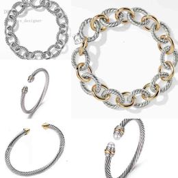 Beaded Designer Bracelets Jewelry Twisted Wire Bracelet Charm Bangle Gold Sliver Round Head Women Fashion Versatile Platinum Plated Hemp Trend