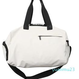 Outdoor Bags White Fitness Bag For Gym Women Messenger Shoulder Sport Yoga Dry Wet Separation Pocket Swimming With Shoe Compartment