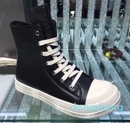 sneaker martin boots black lace-up thick soled trainer leather outdoor running low cut shoes casual high top shoes fashion short boots