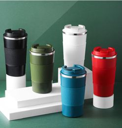 New Drinkware coffee cup 304 stainless steel vacuum color spray office cup outdoor travel cup car water 500ml cup Glass Double Wall Insulated Tumbler