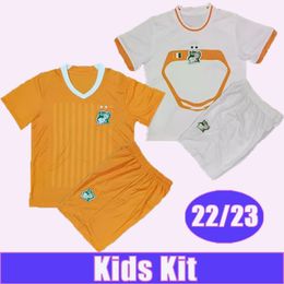 2022 23 Cote d'Ivoire Kids kit Soccer Jerseys ODILON KOSSOUNOU OUSMANE DIOMANDE FRANCK KESSIE WILFRIED ZAHA Home Away Football Shirts