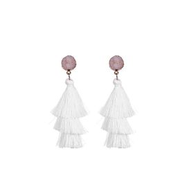 Colour layered fringe ear hook earrings bohemian pendant lady girl layered tassel earrings ladies gift279W